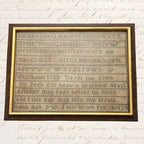 Antique English Textile Sampler – Signed Sarah Ash, 1829