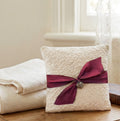 French lavender sachet pillow on antique French bedside table