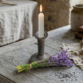 Antique French 19th C Sheet Iron Push-Up Candlestick Stand