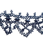 Black glass jet style passementerie fragment