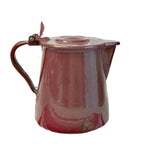 Antique French Country Brown Enamelware Pitcher Medium