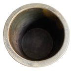 Antique French Country stoneware storage crock No. 2 top view
