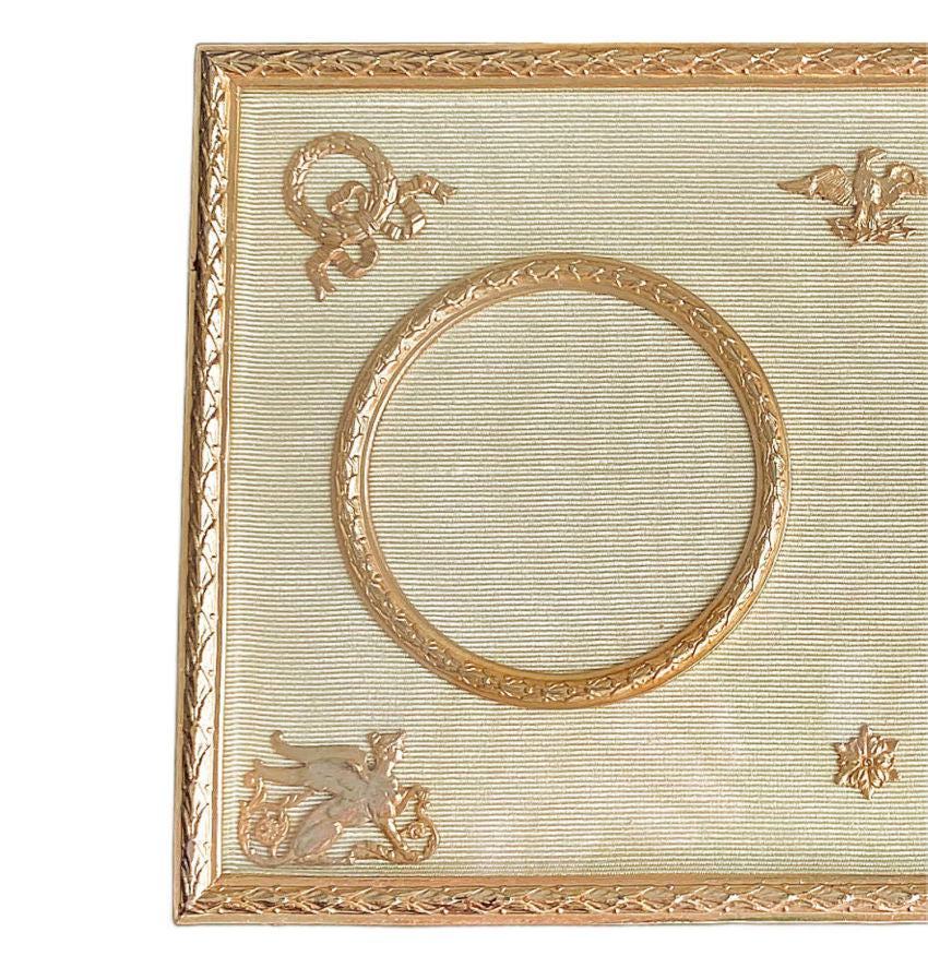 Antique French Gilded Bronze Double Photograph / Picture Frame