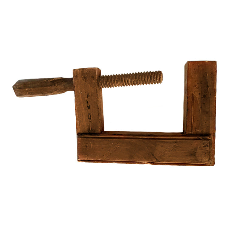Antique French Industrial Salvage Bench Vise Screw Clamp frenchgardenhouse