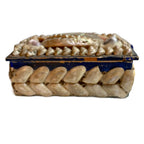 French 19th-century shell work souvenir box back view