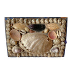 Antique French shell covered box viewed from above