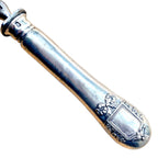 19th century French sterling fork with gold vermeil stag and bow handle