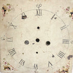 antique french hand painted clock face numerals detail  