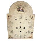early 1800s French Country floral clock dial with hand painted roses