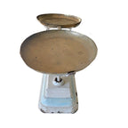 Antique French White and Aqua Blue Iron and Brass Balance Scale