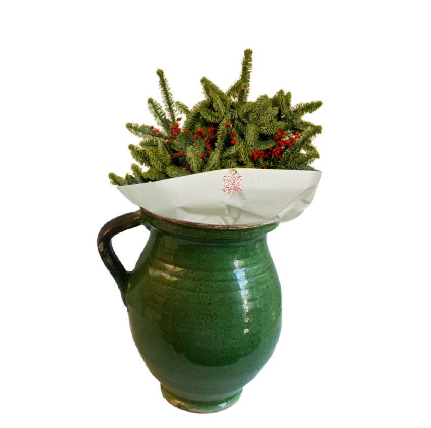 Antique French Green Confit Preserving Pot