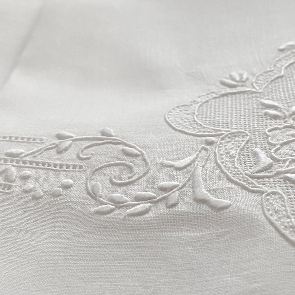Antique Hand Embroidered Appenzell Towels Pair
