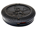 Antique Oval Union Case “Girls Catching Butterflies” – Civil War Era