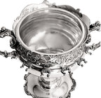 1880s antique silver plate sugar bowl victorian silverplate serving piece with repoussé detail