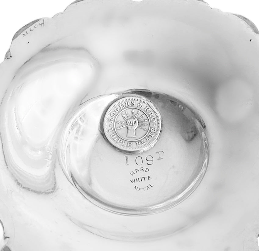 1880s antique silver plate sugar bowl decorative tableware Marked and signed