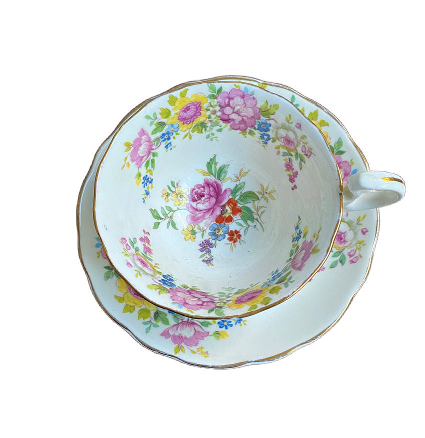 Vintage Royal Crown Garden Party Tea Cup