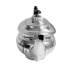 1920s English teapot with bakelite handle silverplate spout detail