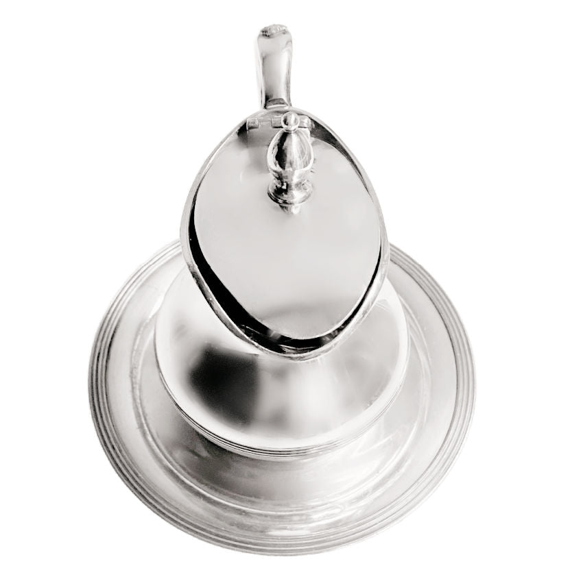 Antique Silver Plate Syrup Pitcher with Underplate