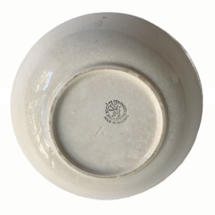 Antique Société Céramique Maestricht Stick Spatterware Plate