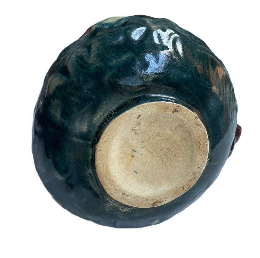 Antique Staffordshire English Majolica Pitcher with Fish and Shells