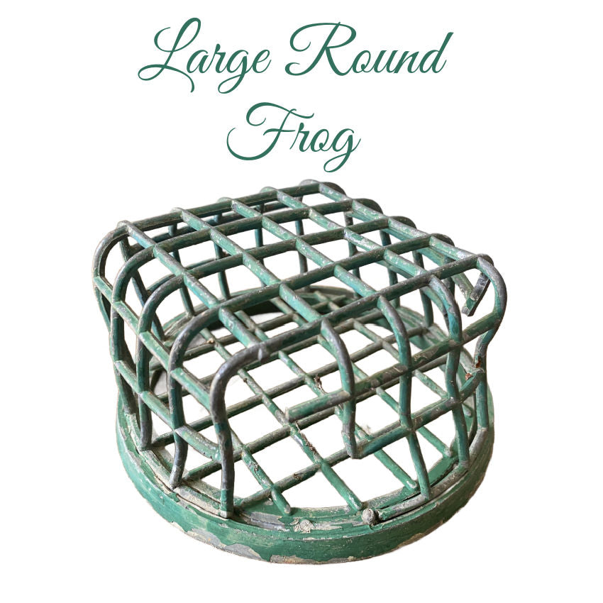 Antique Flower Arrangement Frog Cage