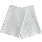 Antique Hand Embroidered Appenzell Towels Pair