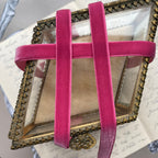 Soft and silky Antoinette Pink Velvet Ribbon 3/8 Inch — Luxury Single Face Velvet Trim, 10 Yards.