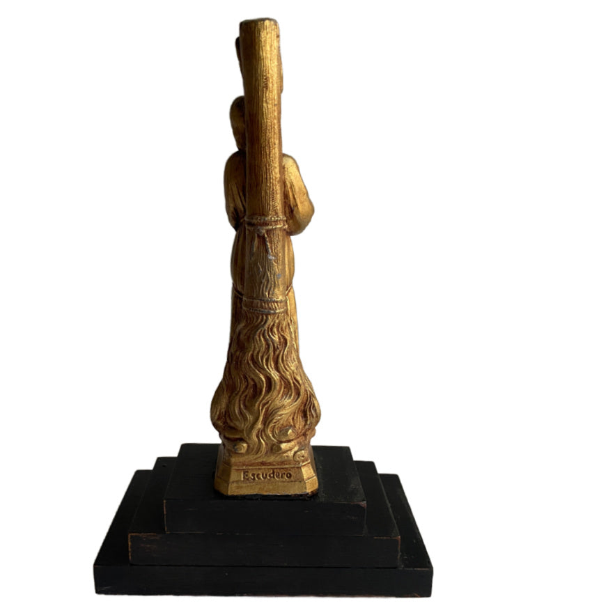 Art Deco Gilded Saint Joan of Arc Figure