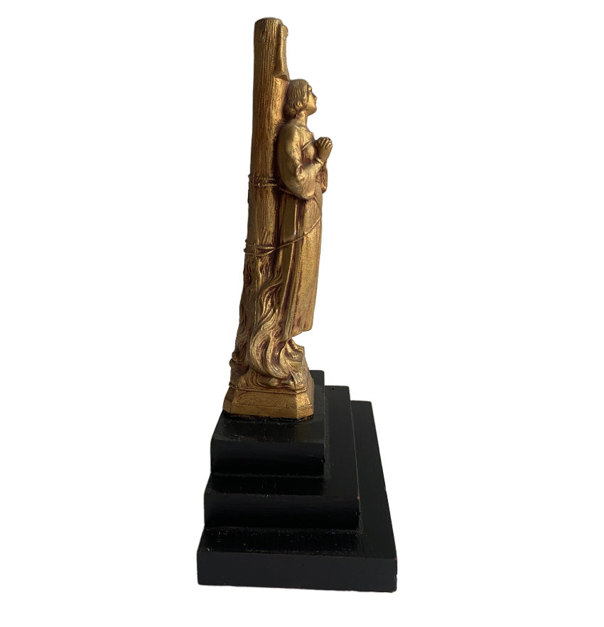 Art Deco Gilded Saint Joan of Arc Figure