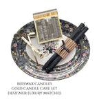 Beeswax Taper Candles Pair Black