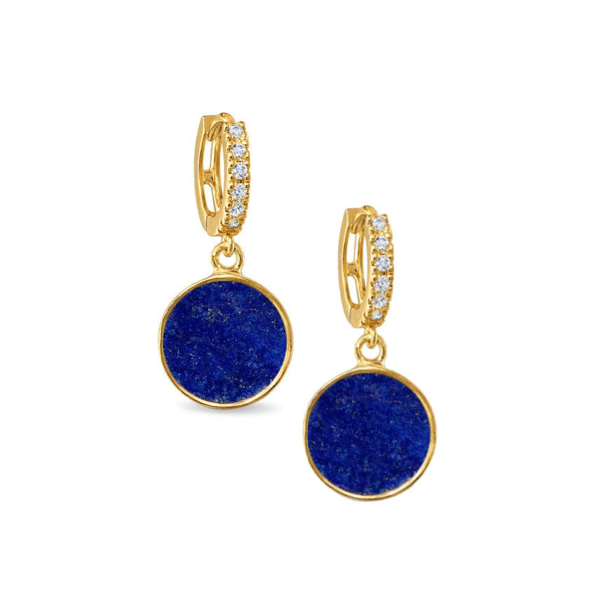 Luxury Lapis Earrings Gold