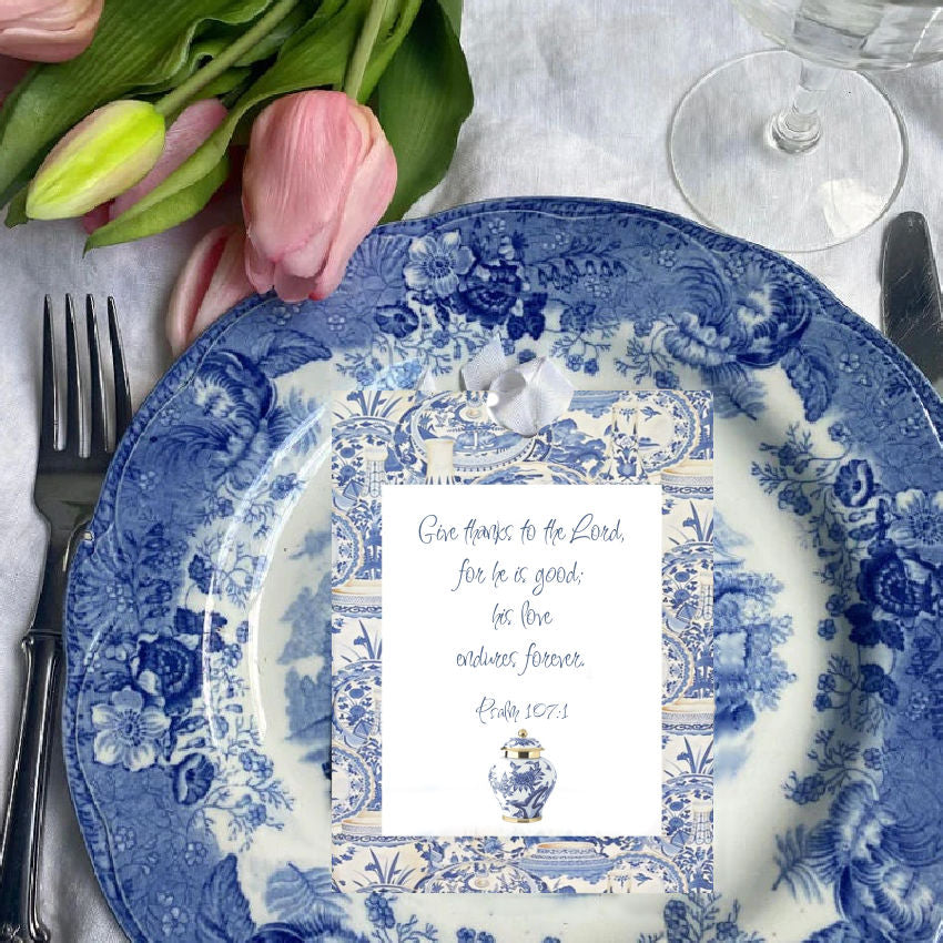 Luxurious Oversized Blue & White Chinoiserie Gift Tags