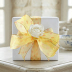 French wired ribbon with polka dots for luxury gift wrapping
