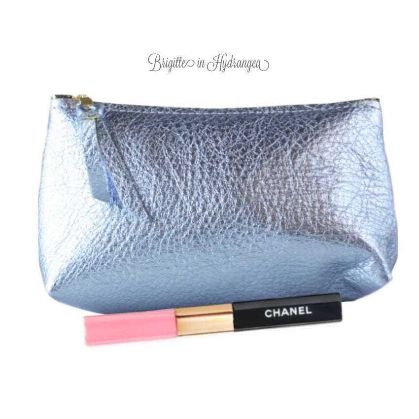 Luxury Leather Brigitte Make-up Bag Hydrangea