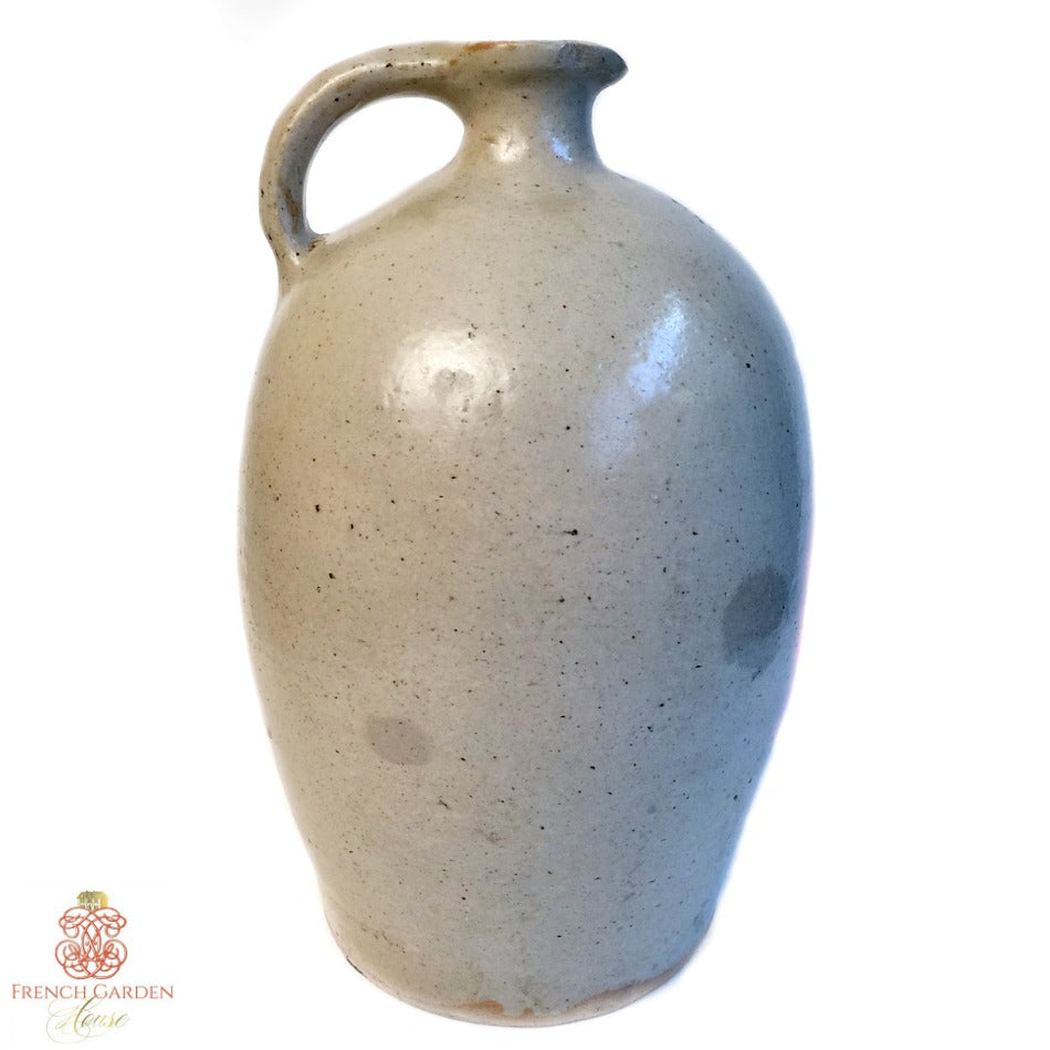 19th Century French Water Jug with Greige Glaze