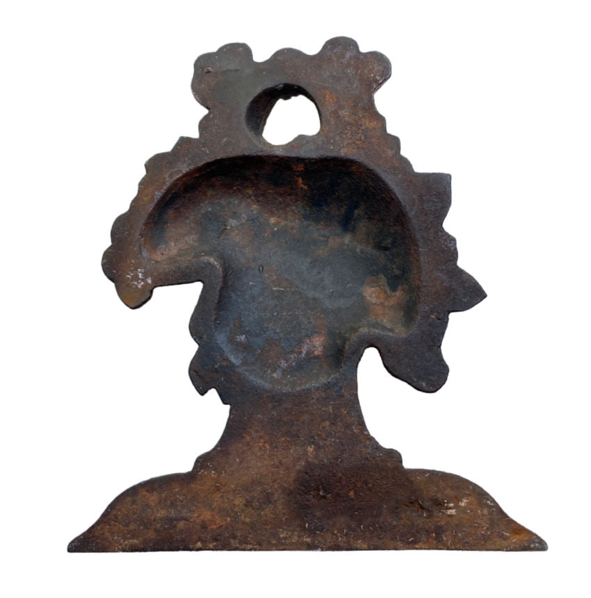Cast Iron Floral French Basket Door Stop