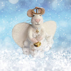 Celeste Holiday Felted Mouse Ornament