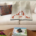 Chasse au Renard Large Wrap Cream Gres