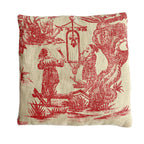 Large handmade French linen sachet with Chinoiserie fabric, filled with Provence lavender for a timeless, elegant scent and refined French country charm.