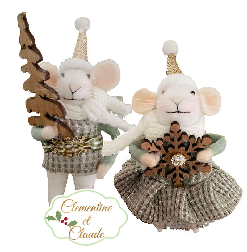 Clementine et Claude Holiday Mice