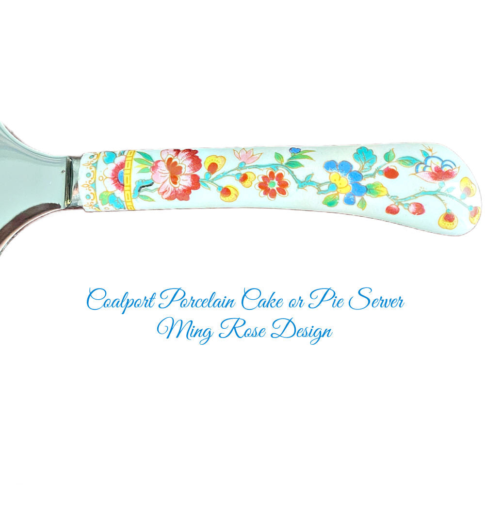 Coalport Porcelain Cake or Pie Server Ming Rose Design