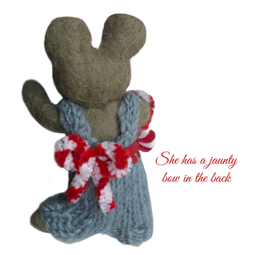 Coco Holiday Felted Mouse Ornament