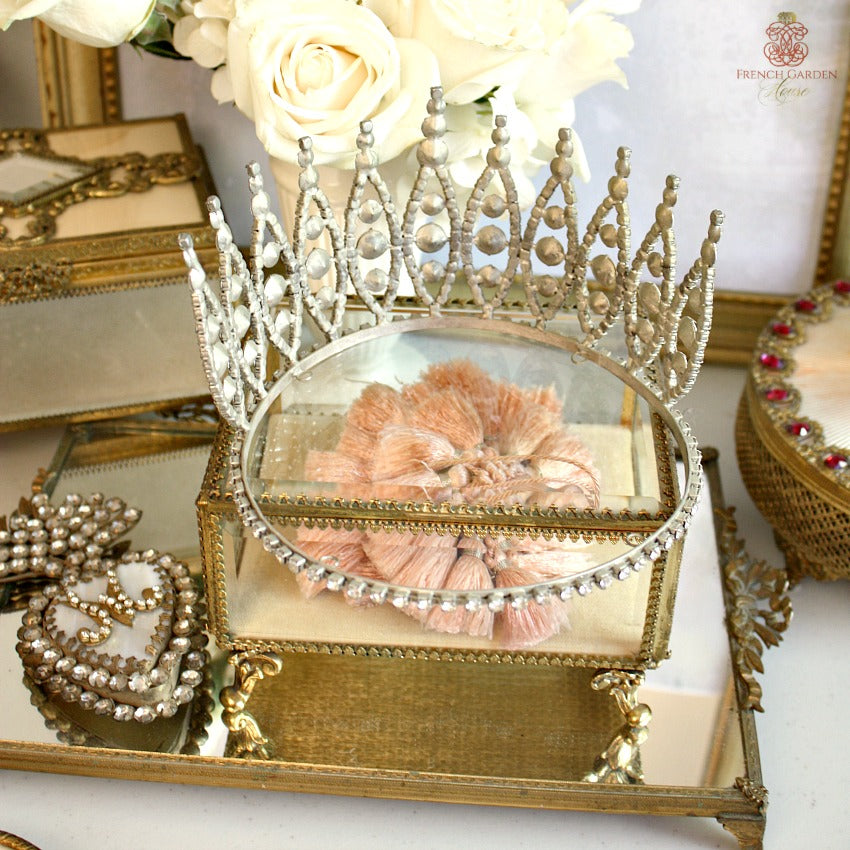 Antique rhinestone crown