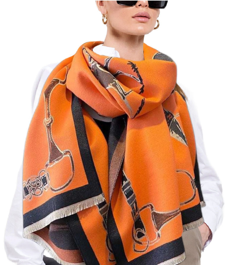 Dame Cavalière Large Wrap Orange