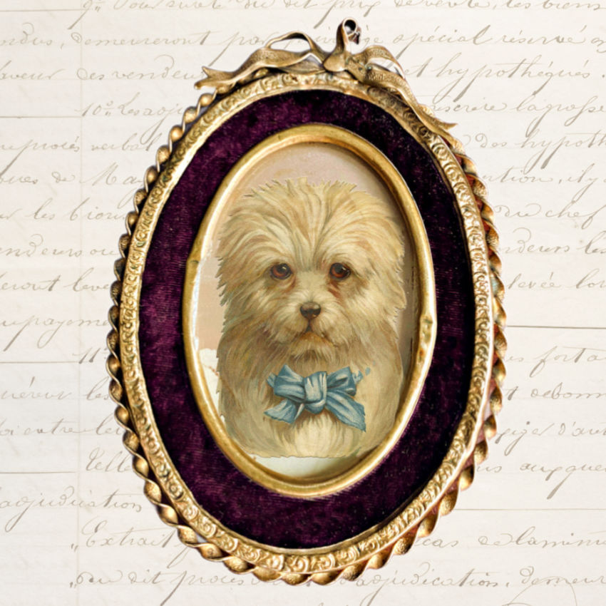 Antique 19th Century Gilt Photograph Frame with Merlot Velvet Insert