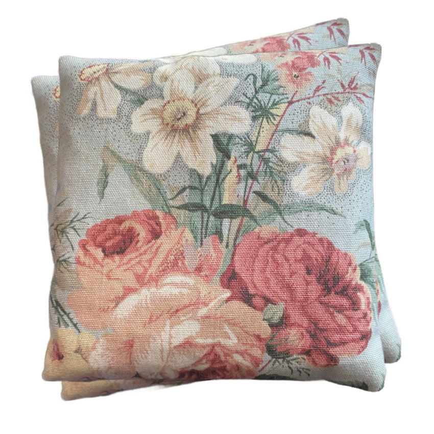 Duck Egg Blue Linen Garden Rose Sachet Filled with French Lavender – Rose et Jonquille