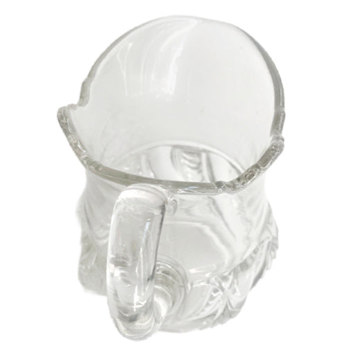 Scalloped Swirl York Herringbone EAPG sugar &amp; creamer set, tall 5" applied-handle creamer, large lidless sugar, 19th-century American pressed glass collectible.