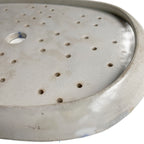 Antique Early 19th‑Century Large Blue & White Mazarin Strainer Drainer — Staffordshire‑Style Floral Border