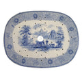 Early 19th‑Century large blue and white mazarin strainer drainer, Staffordshire style, front view