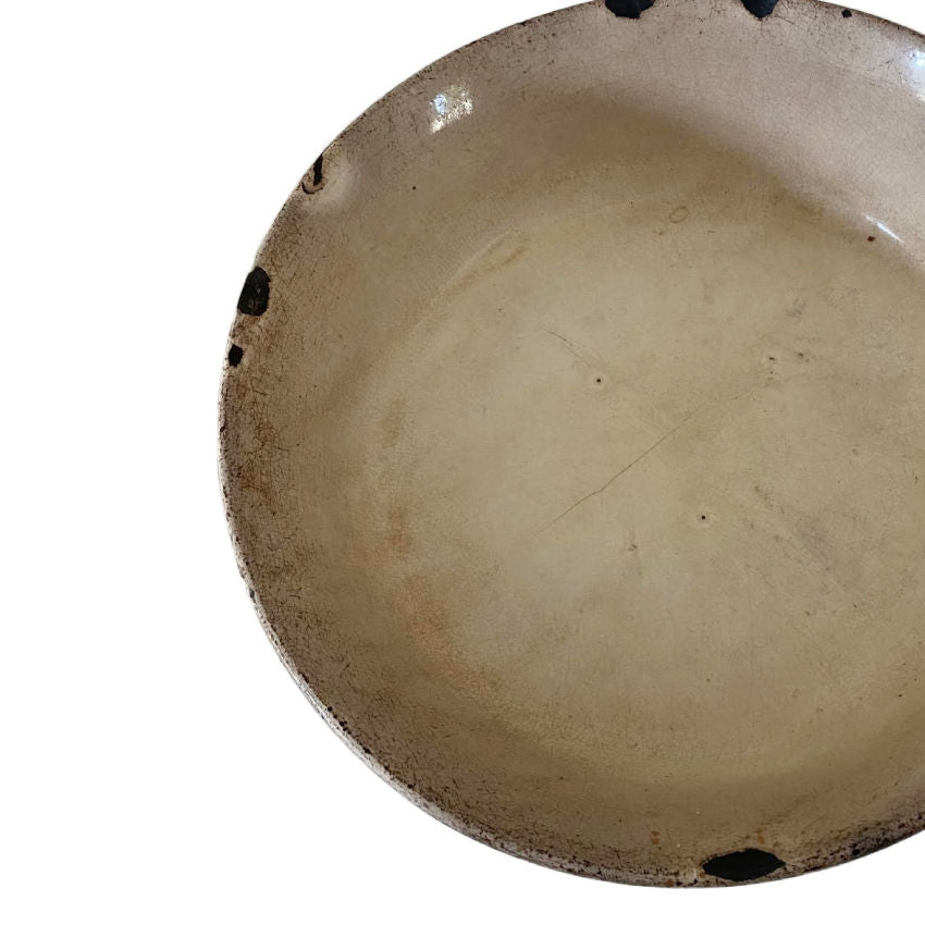 Antique 19th Century French Country Pottery Bowl with Patina
